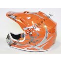 Moto prilba Cross NEX Racing oranžová